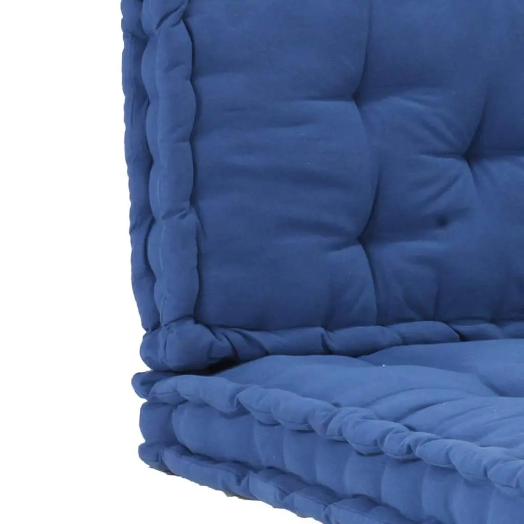 Pallet Floor Cushions 2 Pieces Cotton Blue Seat Pad Garden Sofa Bench Comfort