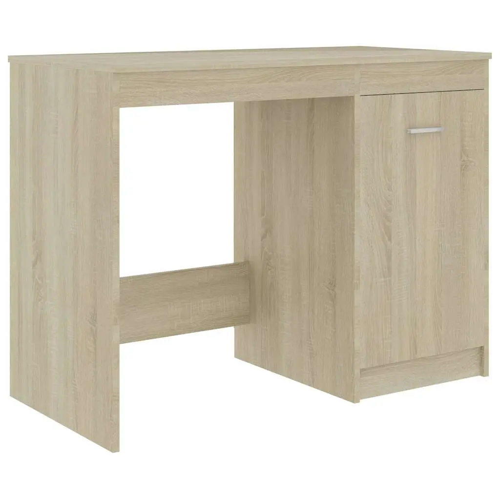 Engineered Wood Office Desk with Drawers Storage Brown 140x50x76cm