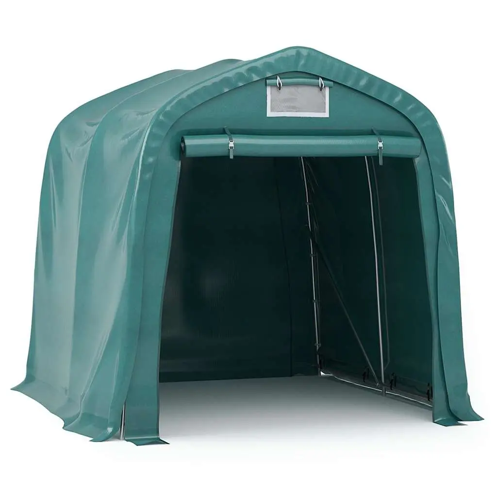 Garage Tent Storage Water-resistant PVC 1.6 x 2.4m Green Galvanised Steel Carport Shelter