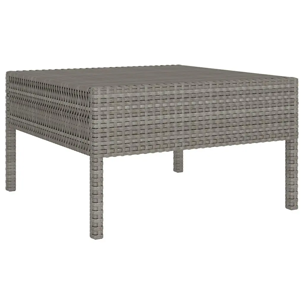 Garden Lounge Set PE Rattan 6 Piece Outdoor Furniture Grey with Cushions