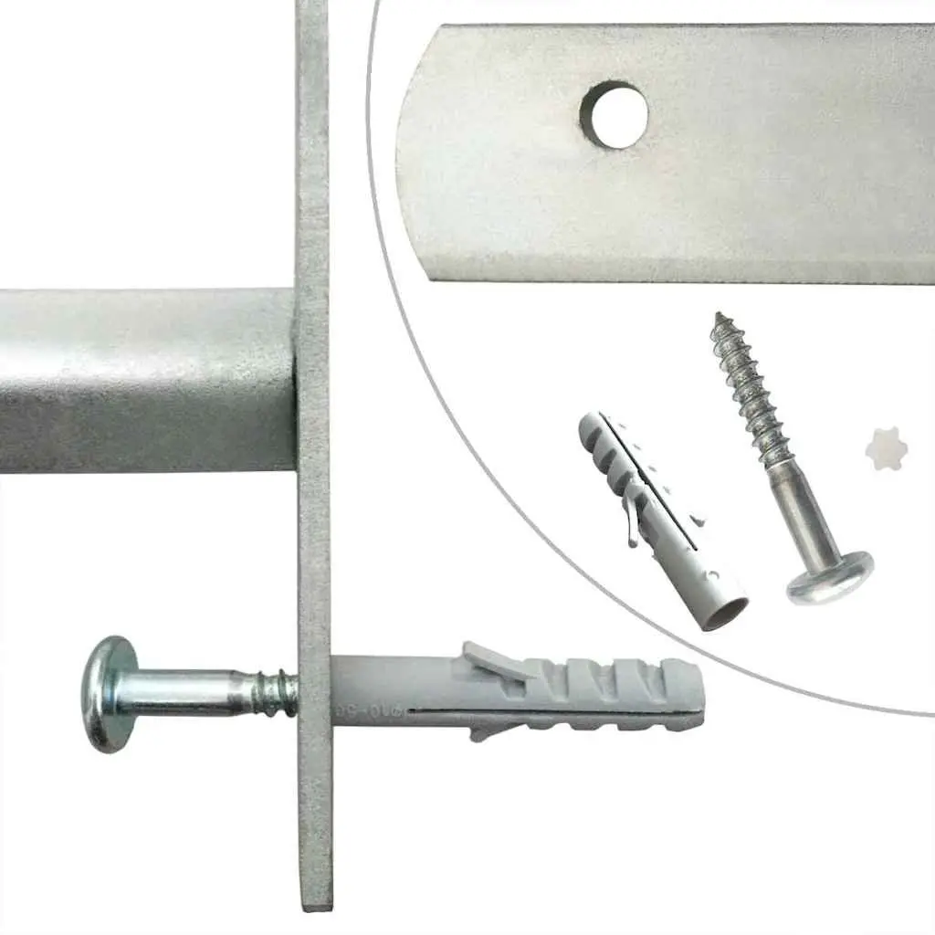 Security Window Grilles Adjustable Galvanised Steel 1000-1500mm Silver 2 Pieces