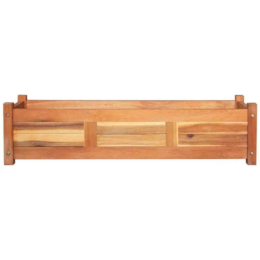 Garden Raised Beds 2 pcs Wooden Planter Box Vegetable Herb Flower Outdoor Deck