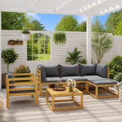 Practical 6-Piece Lounge Set for Your Garden or Patio