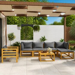 Versatile Outdoor Garden Lounge Set 7 Piece with Coffee Table