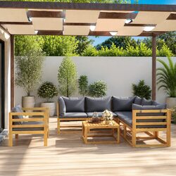 Practical 7-Piece Garden Lounge Set for Any Outdoor Setting