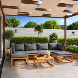 Versatile 7 Piece Lounge Set for Outdoor Living