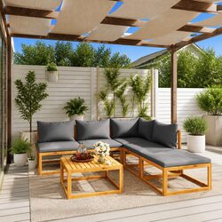 Functional 6 Piece Lounge Set for Your Outdoor Living