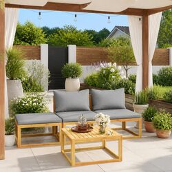 Practical 4 Piece Garden Lounge Set for Relaxation