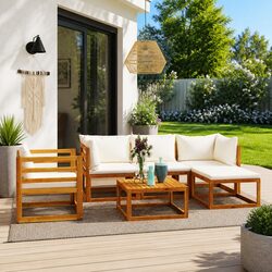 Practical 6 Piece Garden Lounge Set for Outdoor Living