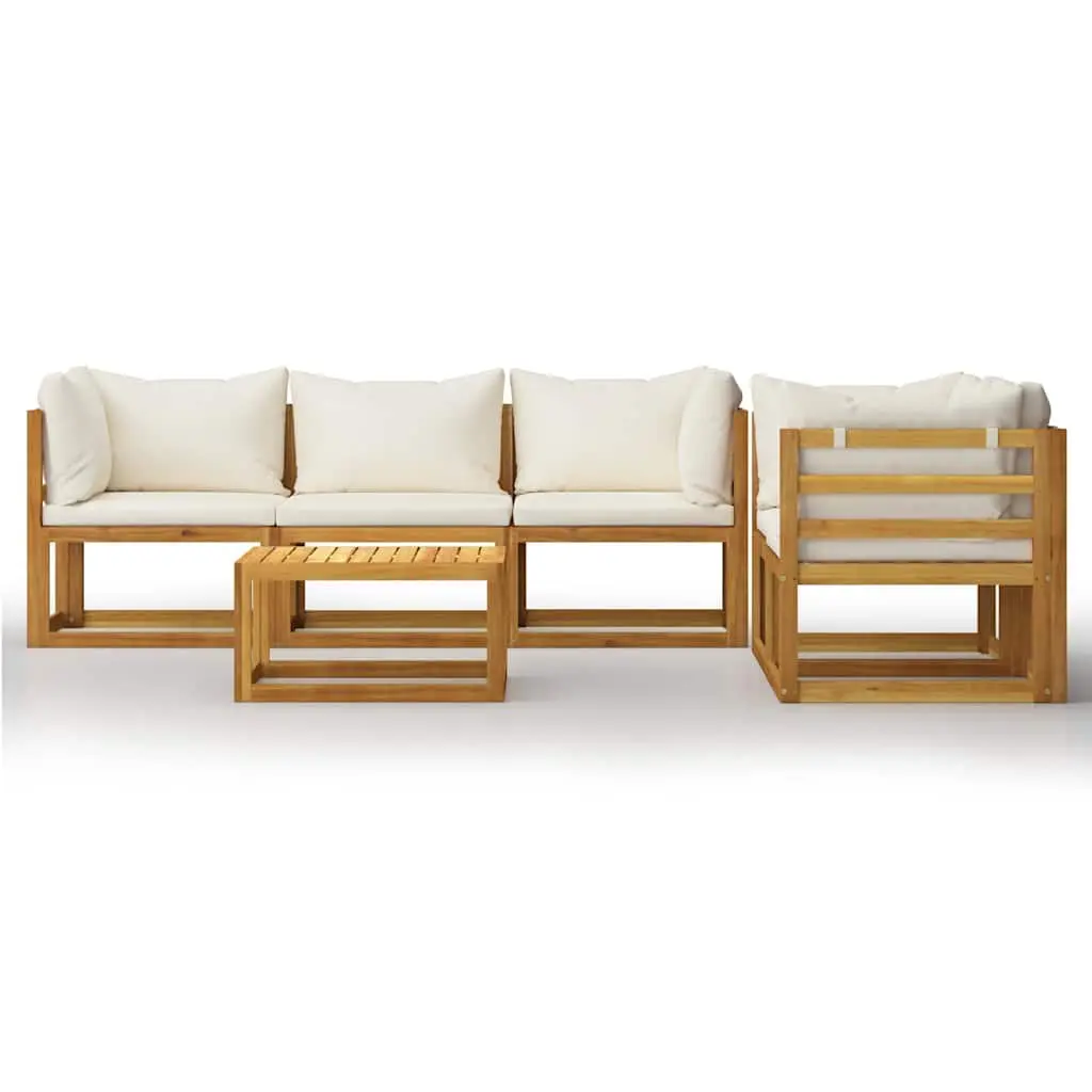Garden Lounge Set 6 Piece Outdoor Furniture with Cushions Coffee Table Acacia