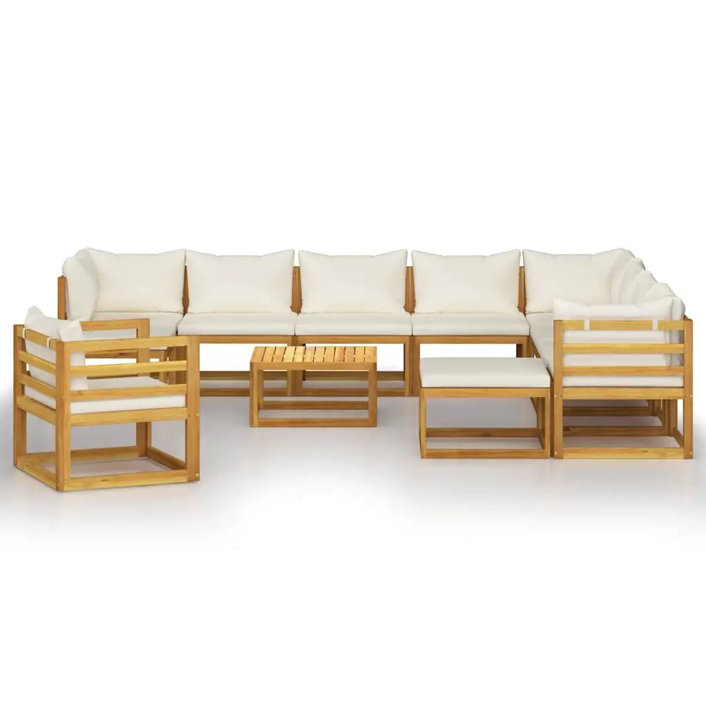 Garden Lounge Set 12 Piece Outdoor Furniture Patio Sofa Coffee Table Cushion