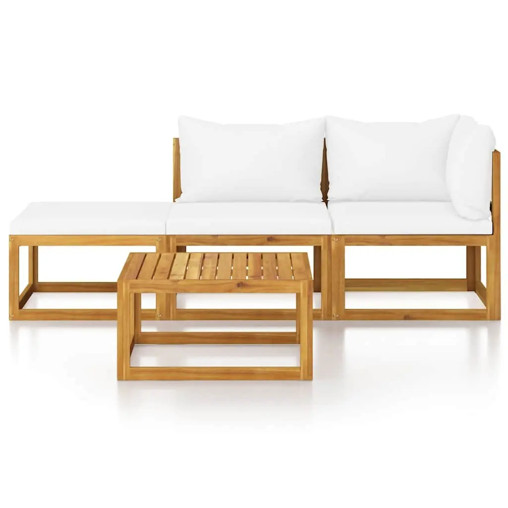 Garden Lounge Set 4 Piece Outdoor Furniture Sofa Coffee Table Modular Seating