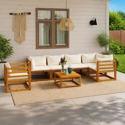 Versatile 7 Piece Garden Lounge Set for Your Patio