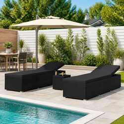 Versatile 3 Piece Sun Lounger Set for Outdoor Relaxation