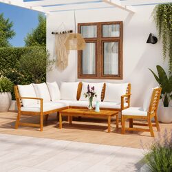 Practical 5-Piece Garden Lounge Set for Relaxing