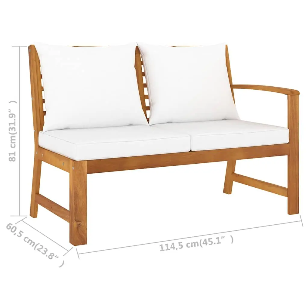 Garden Lounge Set 4 Piece Outdoor Sofa Coffee Table Patio Furniture Cream