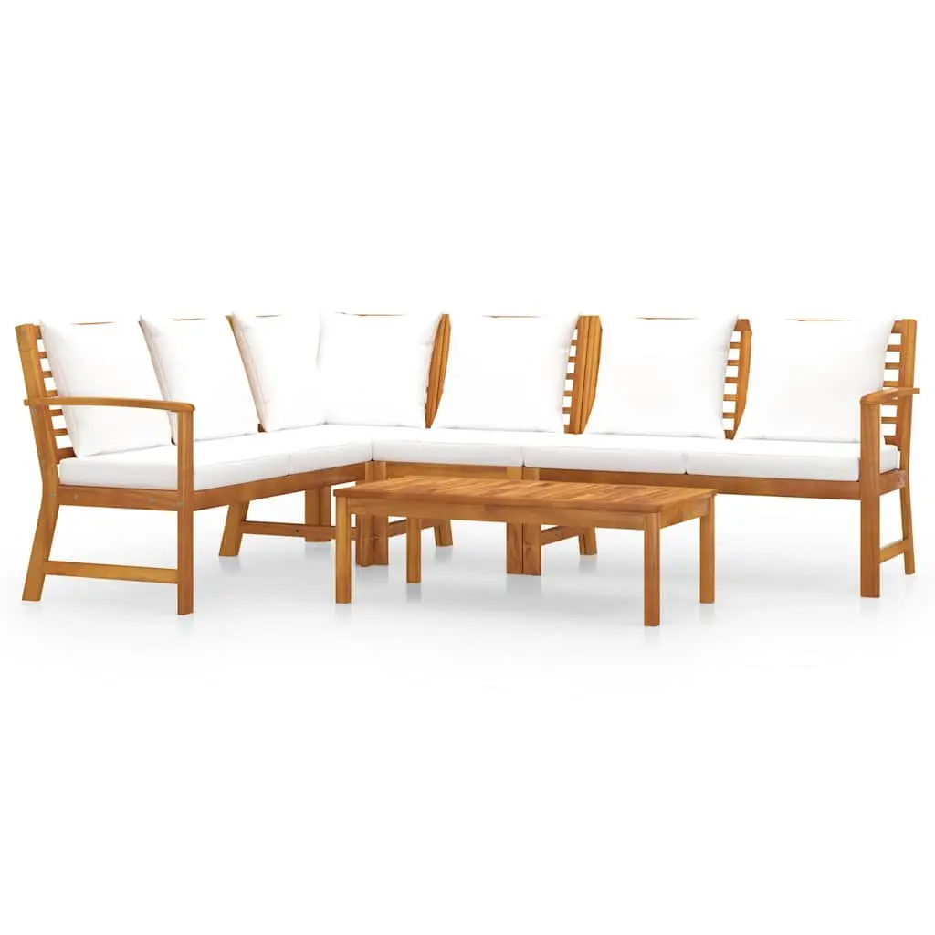 5 Piece Garden Lounge Set Outdoor Patio Furniture with Cushions Coffee Table