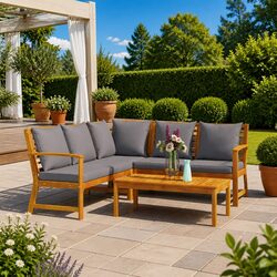 Practical 4 Piece Garden Lounge Set for Any Outdoor Setting
