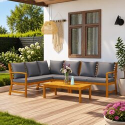 5 Piece Garden Lounge Set for Outdoor Use