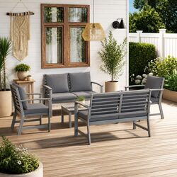 Practical 5 Piece Garden Lounge Set for Outdoor Comfort