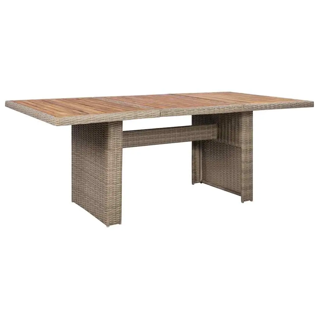 9-Piece Outdoor Dining Set in Brown