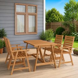 Practical 5 Piece Dining Set for Your Patio Gatherings
