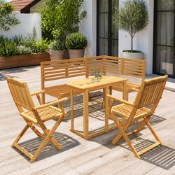 Practical 4 Piece Outdoor Bistro Set for Your Home