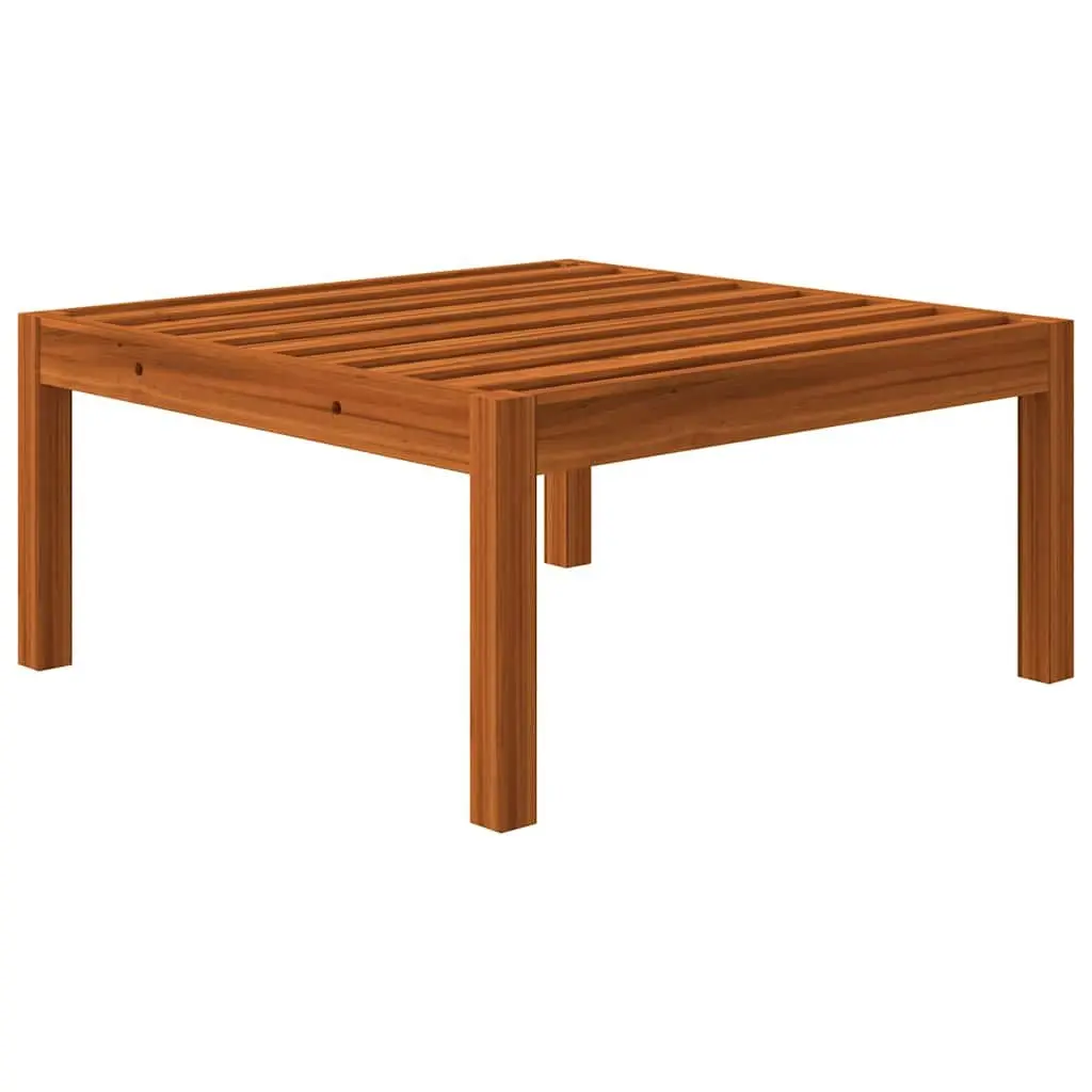Garden Lounge Set 6 Piece Acacia Wood Rope Backrest White Outdoor Furniture