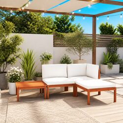 Practical 4-Piece Outdoor Lounge Set for Various Spaces