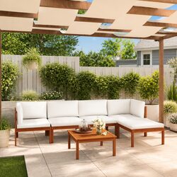 Functional 6 Piece Garden Lounge Set for Patio & Outdoors