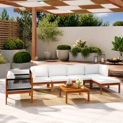 Practical 7-Piece Lounge Set for Outdoor Relaxation