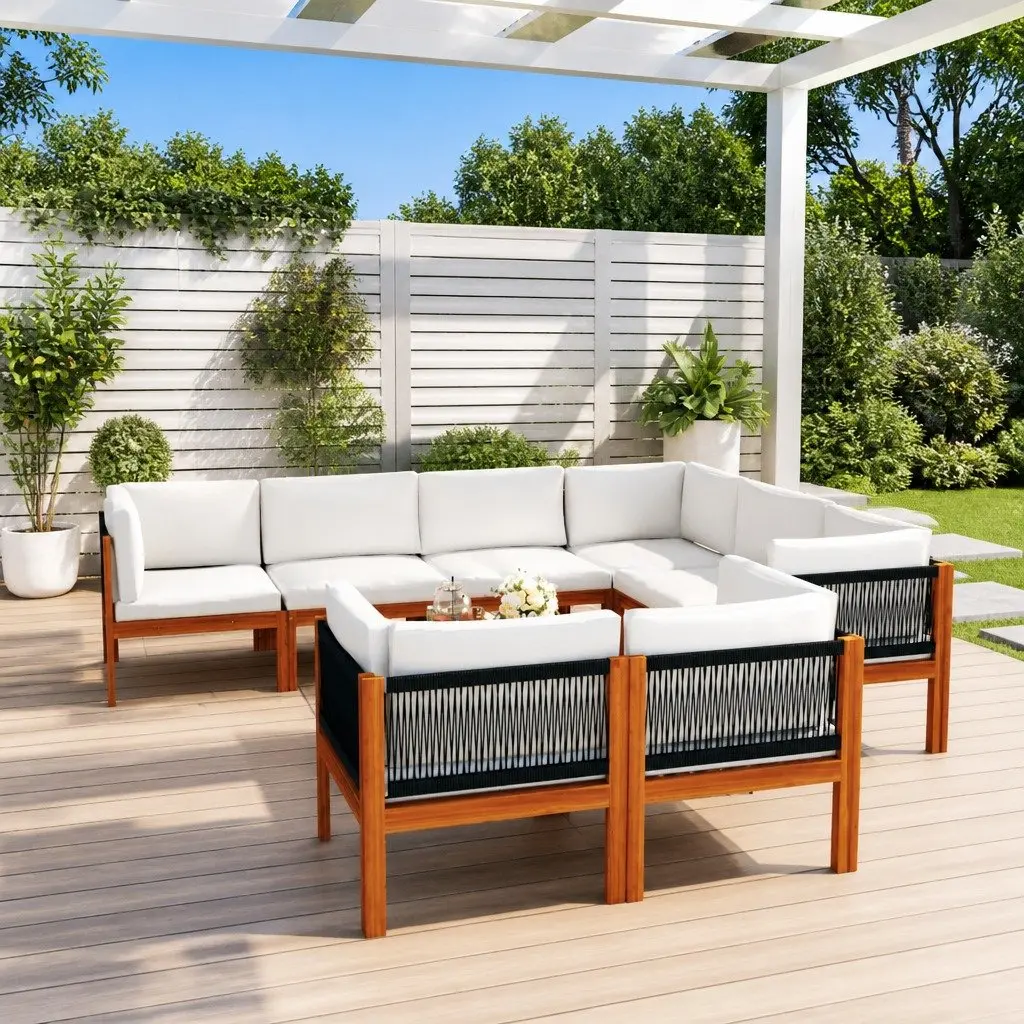 10 Piece Garden Lounge Set for Home Use