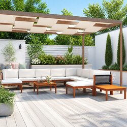 Versatile 12-Piece Lounge Set for Outdoor Enjoyment