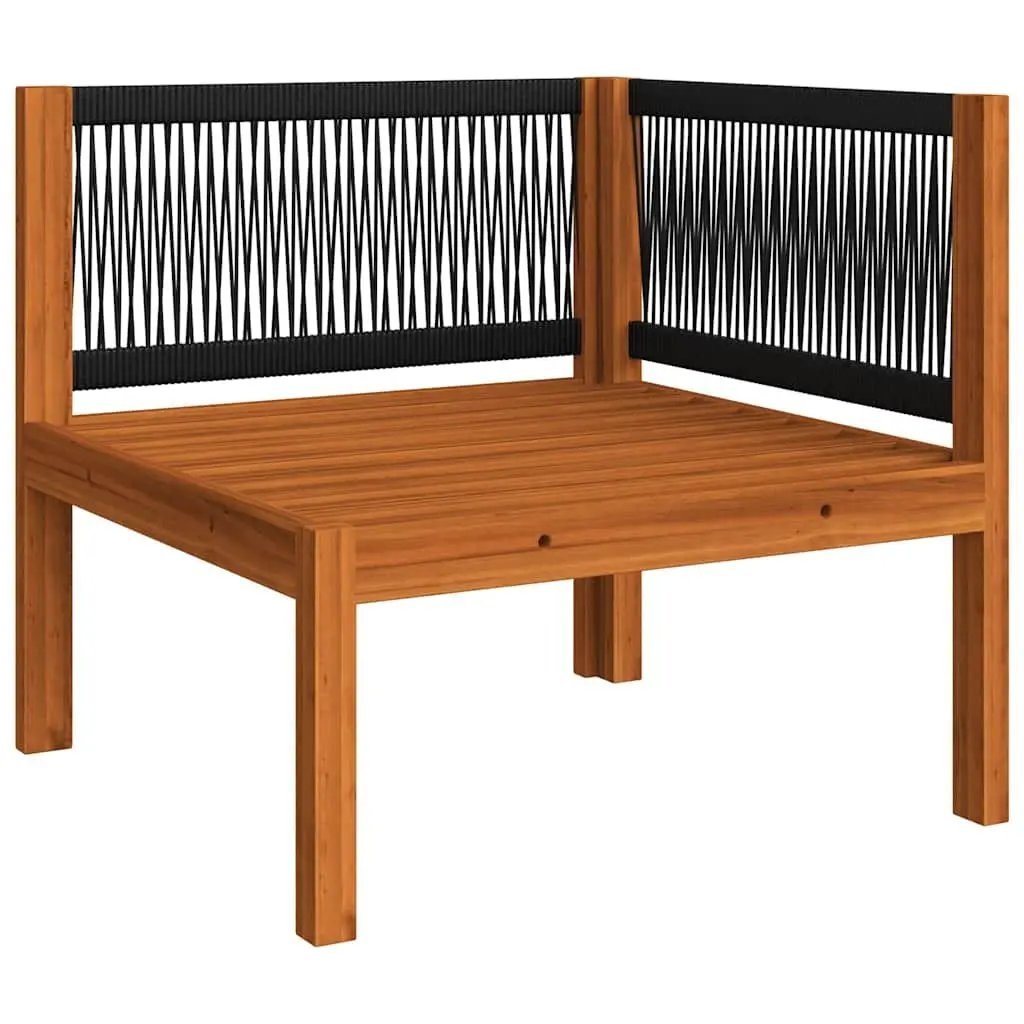 Garden Lounge Set 9 Piece Outdoor Furniture Rope Weave Wood Patio Sofa Cushions