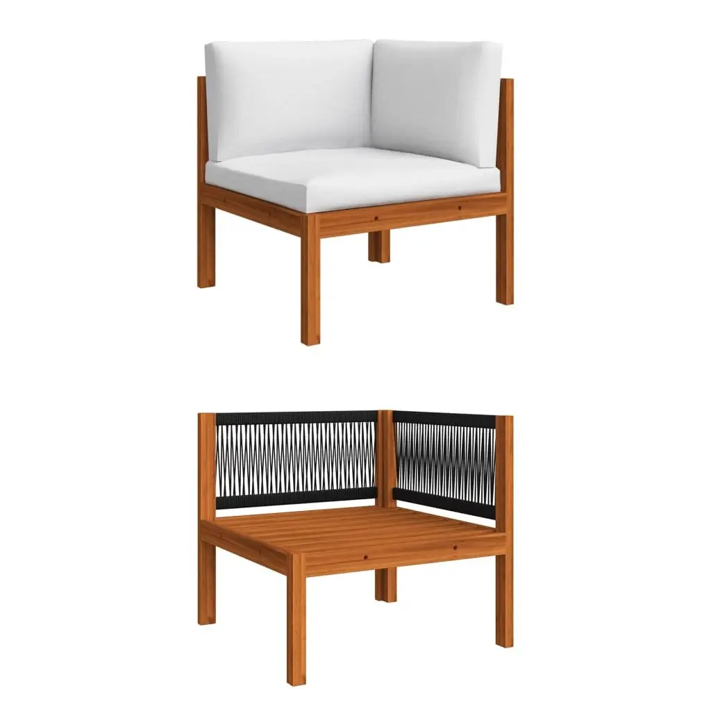 Garden Lounge Set 5 Piece Outdoor Furniture Rope Backrest Patio Seating With