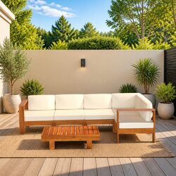Practical 6 Piece Lounge Set for Various Outdoor Use