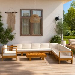 Functional 10 Piece Outdoor Lounge Set for Relaxation