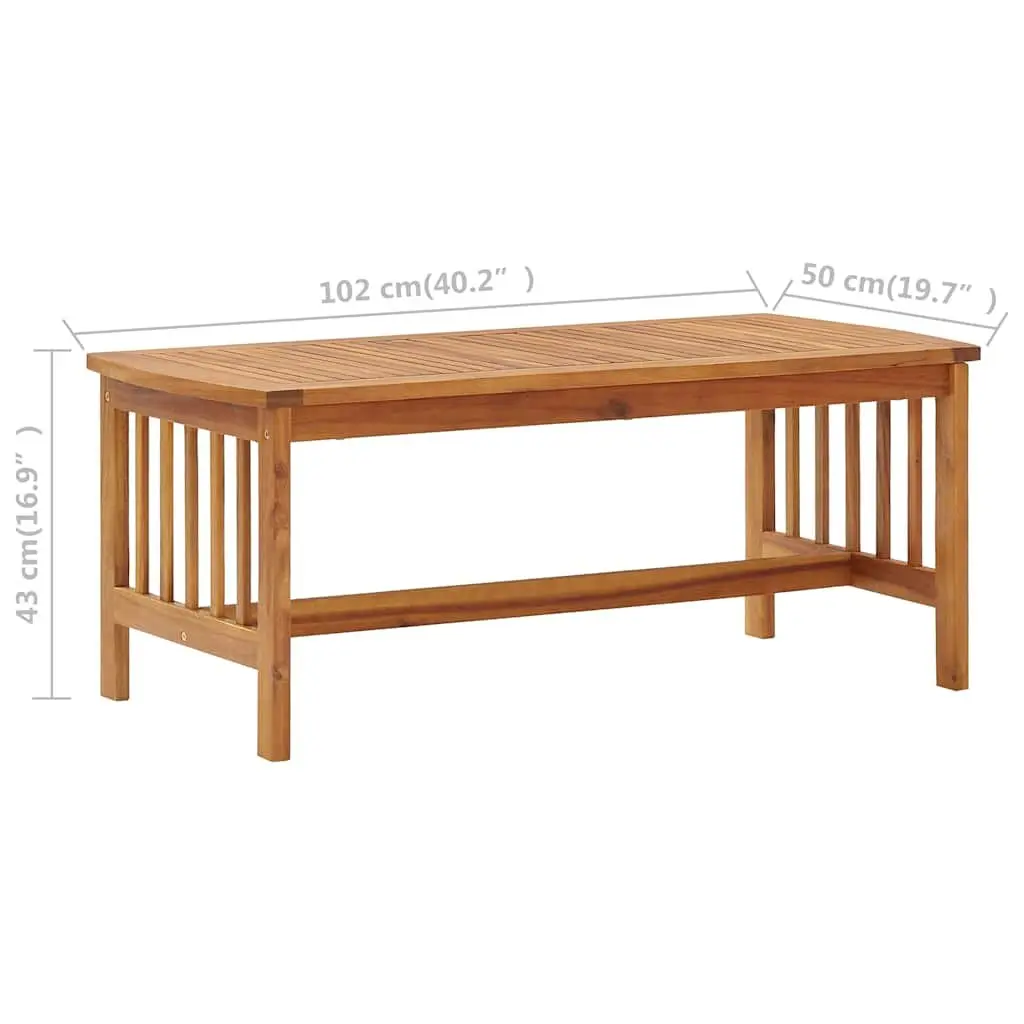 Garden Lounge Set 5 Piece Outdoor Furniture Solid Wood Patio Sofa Coffee Table