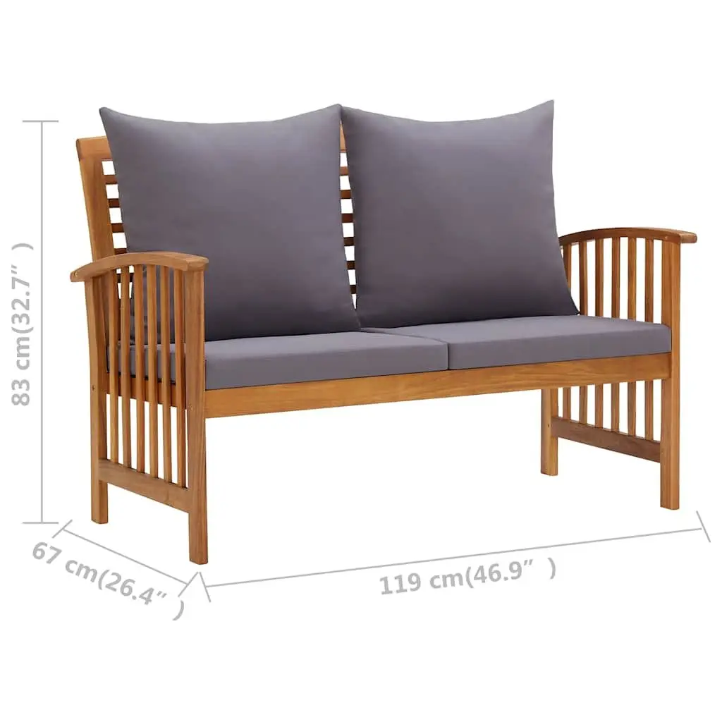 Garden Lounge Set 5 Piece Outdoor Furniture Patio Sofa Chair Table Cushions