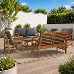 Practical 5 Piece Garden Lounge Set for Patios and Gardens