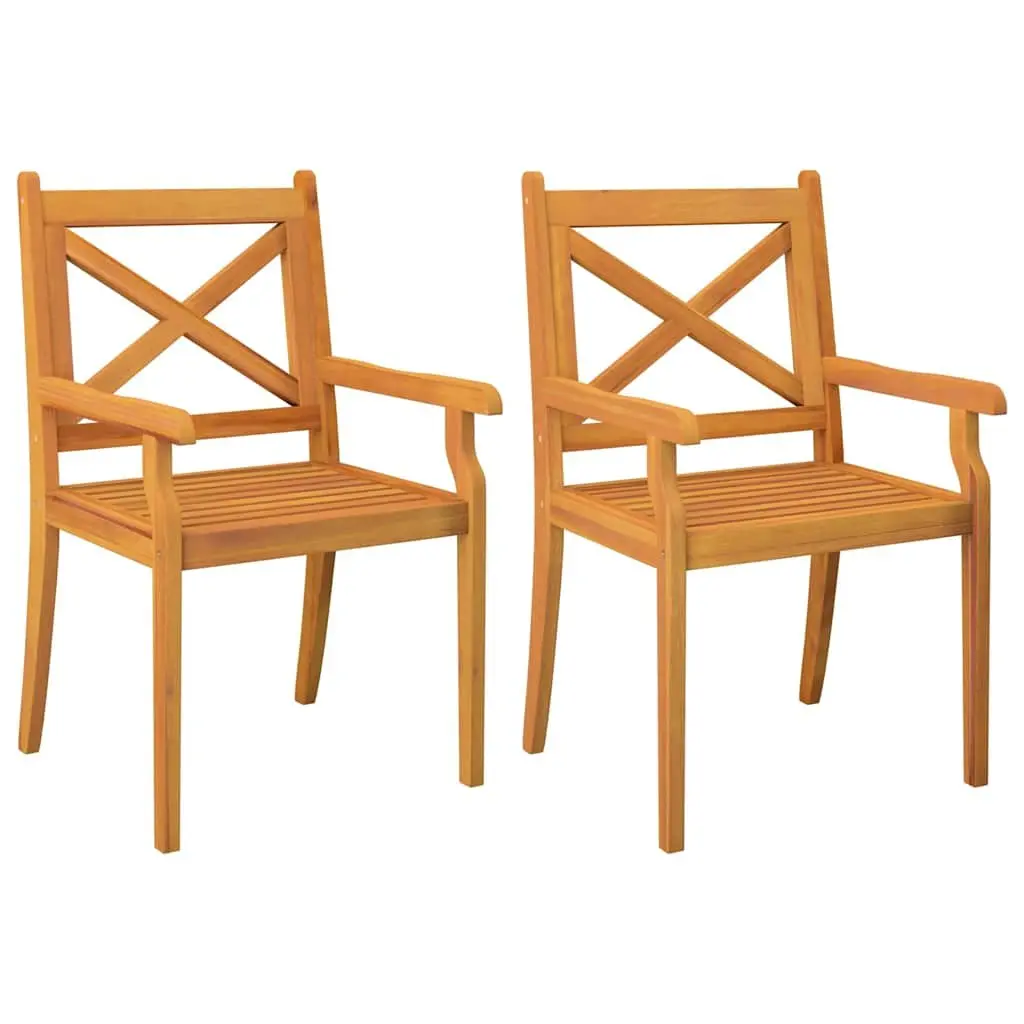 Outdoor Garden Dining Set 3 Piece Solid Wood Acacia Brown Patio Furniture