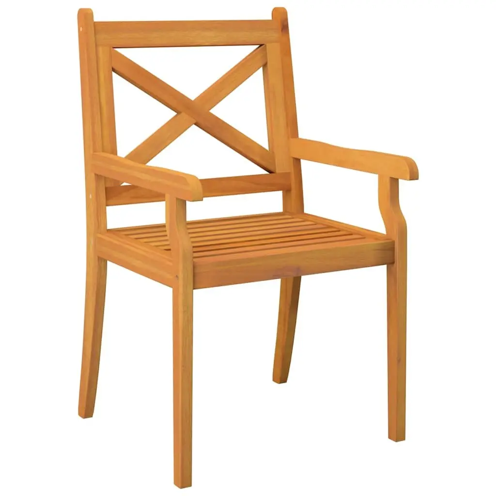 Outdoor Garden Dining Set 3 Piece Solid Wood Acacia Brown Patio Furniture
