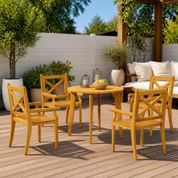 5 Piece Garden Dining Set Ideal for Any Outdoor Gathering