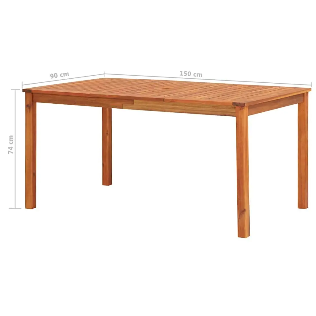 Garden Dining Set 5 Piece Outdoor Patio Furniture Acacia Wood Table Chairs