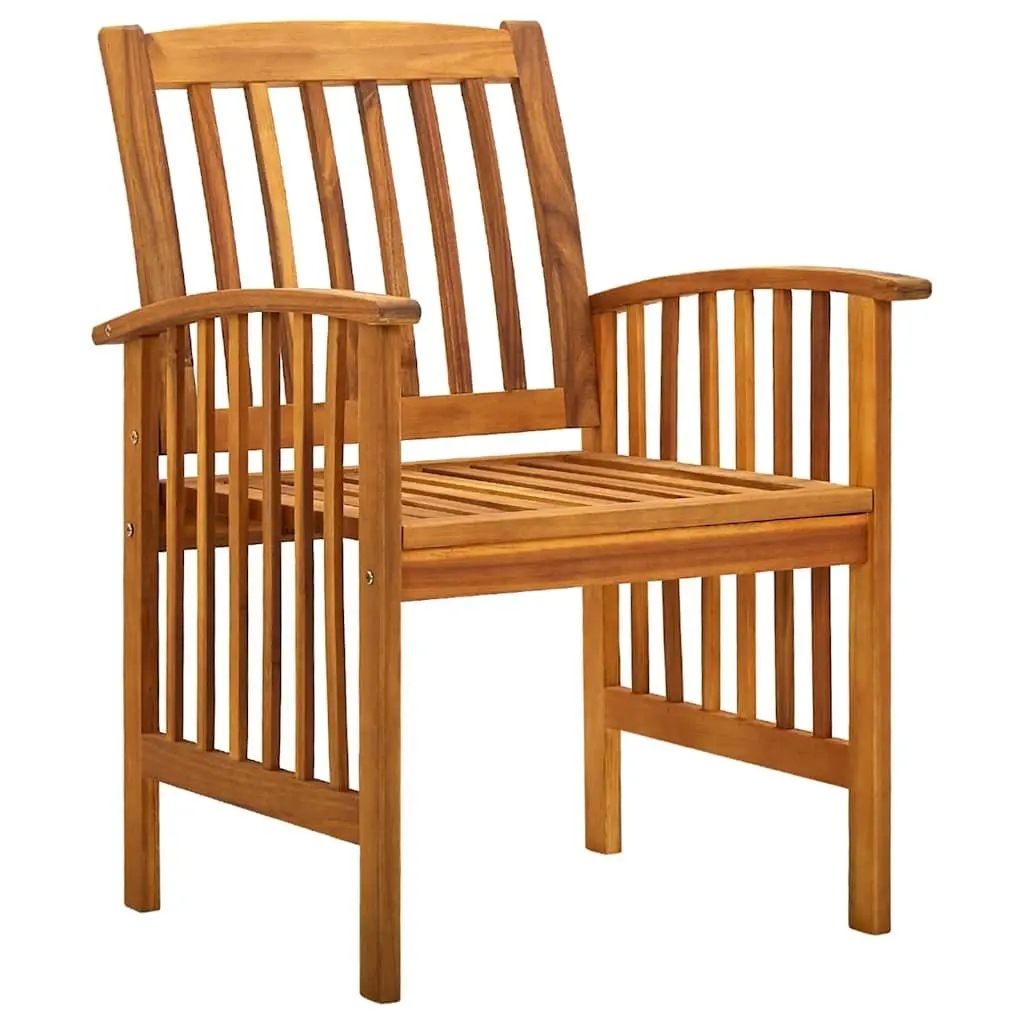 Garden Dining Set 7 Piece Outdoor Furniture Table Chairs Acacia Wood Grey