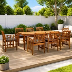 Practical 9-Piece Outdoor Furniture for Gatherings