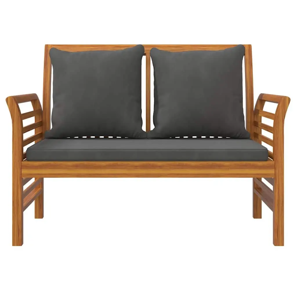 5 Piece Outdoor Garden Lounge Set Solid Acacia Wood Brown with Cushions