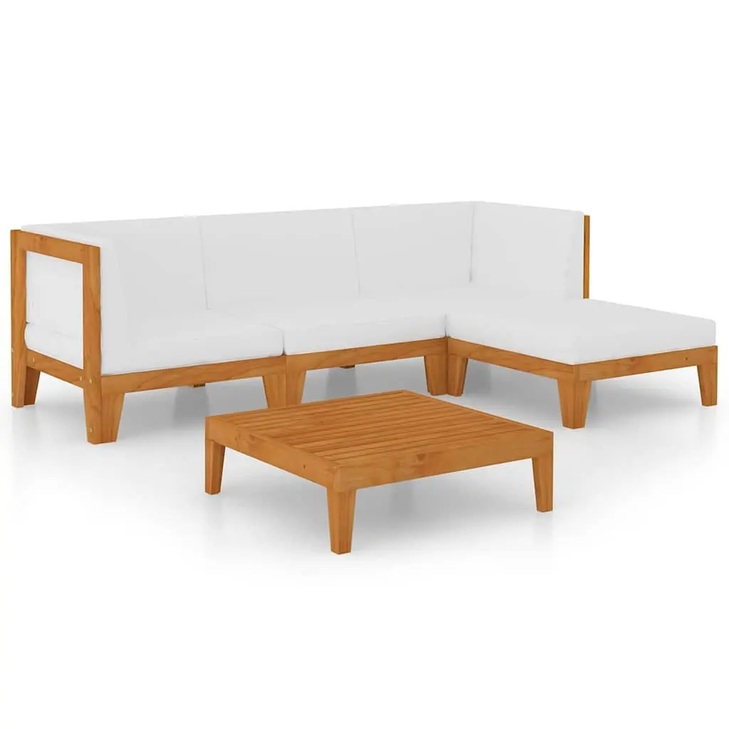 Garden Lounge Set 5 Piece Outdoor Furniture with Cushions Solid Wood Patio