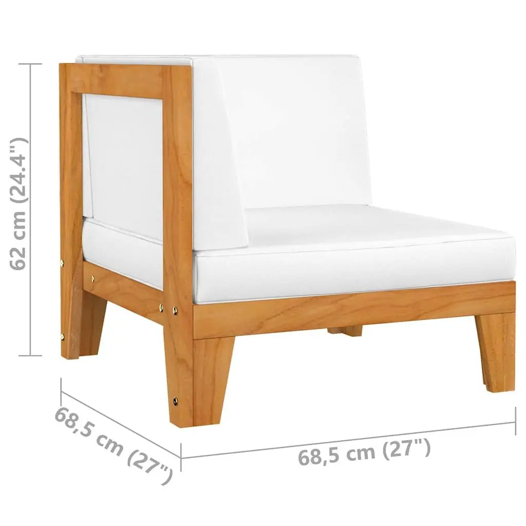 Garden Lounge Set 5 Piece Outdoor Furniture with Cushions Solid Wood Patio