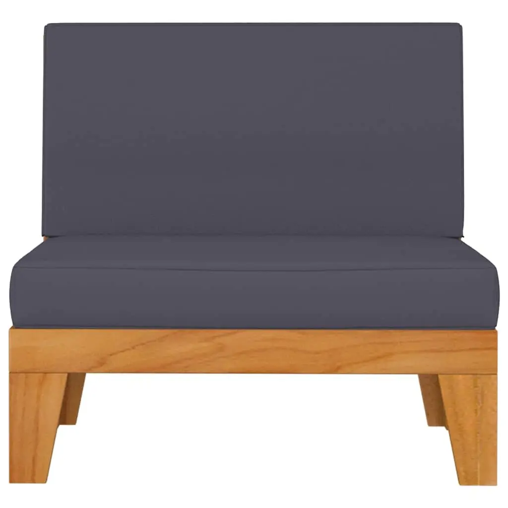 Garden Lounge Set 6 Piece Outdoor Furniture Grey Acacia Wood with Cushions